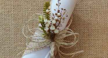 Porta Guardanapo - Buquezinho com Flores Secas