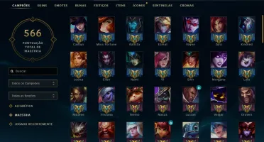 Conta Full Champ, 122 Skins