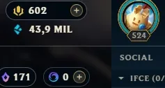 Conta LoL platina 2