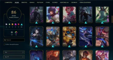Mestre com 110 Champs e 86 Skins ( 82 PDL )