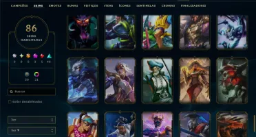 Mestre com 110 Champs e 86 Skins ( 82 PDL )