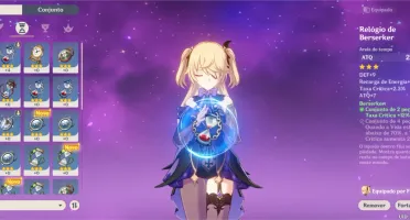 Conta genshin impact rank 26, tem stamina máxima.