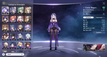 Conta Honkai Star rail 30K JADES e 8 personagens 5 estrela