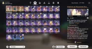 Conta Honkai Star rail 30K JADES e 8 personagens 5 estrela