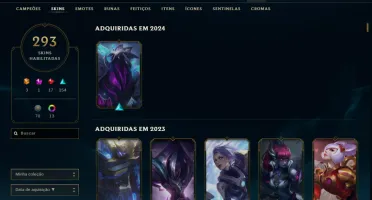 Conta de lol desde 2016 quase lvl 600