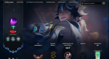 Conta de lol desde 2016 quase lvl 600