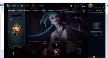 conta lol level 30 unranked