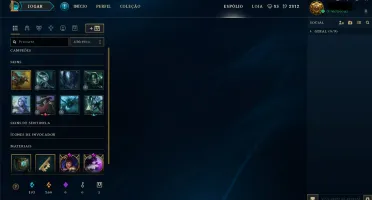 Conta LOL borda ouro