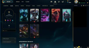 CONTA LV 64 COM 9 SKIN HABILITADO E 1 NO ESPOLIO!!