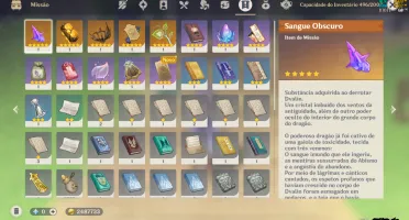 Genshin Impact AR 55 com 11 Personagens t5 e 3 armas t5