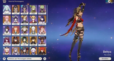 Genshin Impact AR 55 com 11 Personagens t5 e 3 armas t5