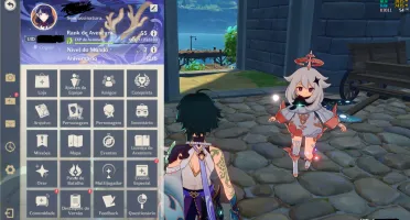 Genshin Impact AR 55 com 11 Personagens t5 e 3 armas t5