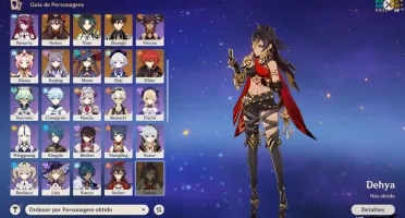 Genshin Impact AR 55 com 11 Personagens t5 e 3 armas t5