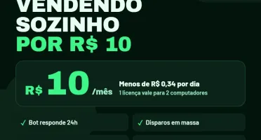 Automação de WhatsApp 100% online por apenas R$ 10,00! mês