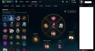 Conta diamante League of Legends