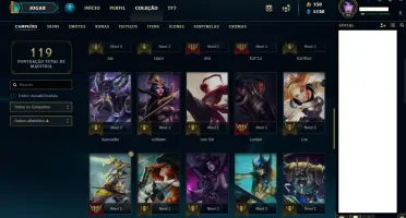 Conta diamante League of Legends