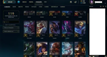 Conta diamante League of Legends