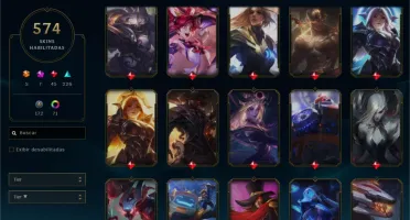 Conta League of legends Platina 4, 574 skins