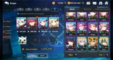 Conta Grand chase Mobile 1600,00 poder