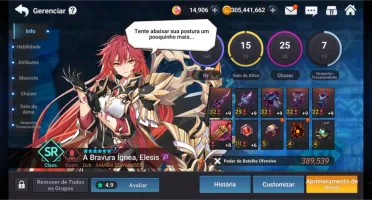 Conta Grand chase Mobile 1600,00 poder