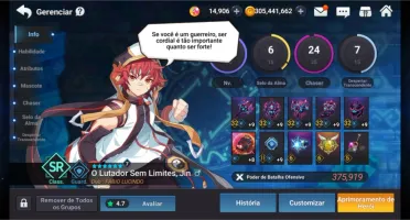 Conta Grand chase Mobile 1600,00 poder