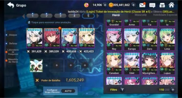 Conta Grand chase Mobile 1600,00 poder