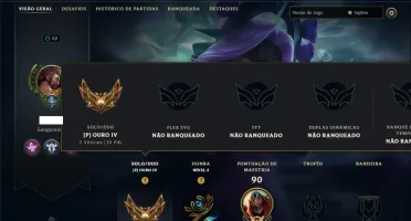 Ouro 4 com 55 Champs e 22 Skins