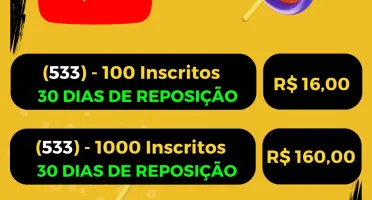 🔥🚀 Inscritos MUNDIAL ( SEM QUEDAS ) ( 30 DIAS REPOSIÇÃO )