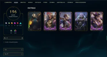 Diamante 3 com TODOS os Champs e 196 Skins +3 Prestigios