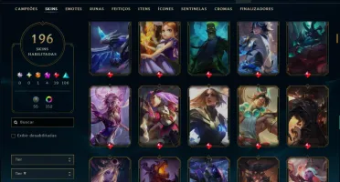 Diamante 3 com TODOS os Champs e 196 Skins +3 Prestigios