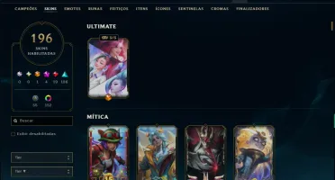 Diamante 3 com TODOS os Champs e 196 Skins +3 Prestigios