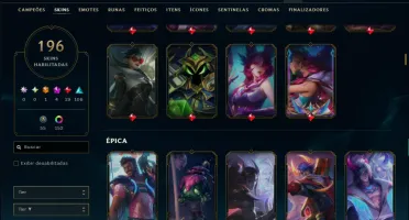 Diamante 3 com TODOS os Champs e 196 Skins +3 Prestigios