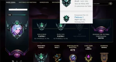 Conta platina 1 (mestre season passada) com Ryze Triunfante
