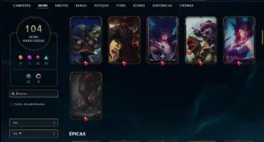 Conta platina 1 (mestre season passada) com Ryze Triunfante