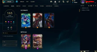 Vendo conta do lol gold 4 + 165 skins