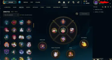 Vendo conta do lol gold 4 + 165 skins