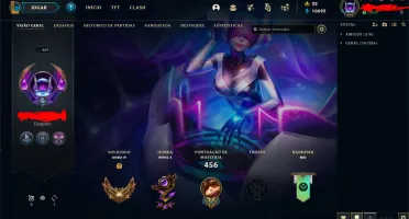 Vendo conta do lol gold 4 + 165 skins