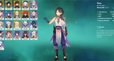 Conta Genshin AR 45 - 5*(Xiao,Zhongli,Venti,Diluc,Jean,Qiqi)