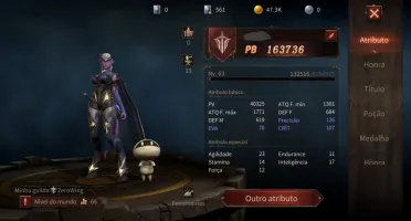 Conta do Dragon Odyssey Mobile LEV 65