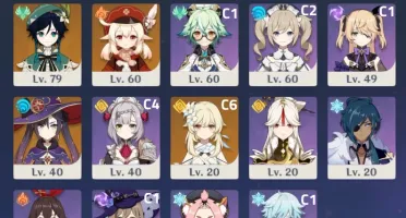CONTA KEQING MAIN AR 45 + 71 resinas + Venti + Klee + Mona