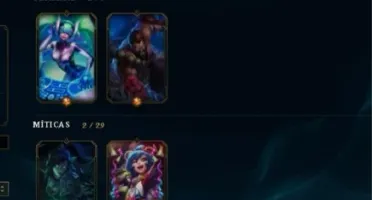 Conta com 100 skins League of legends