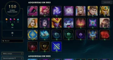 Conta Esmeralda 4, 75skins e quase full champ!