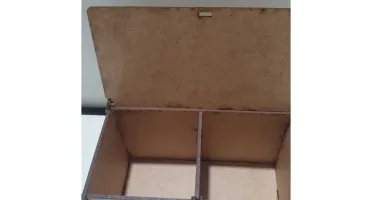 Caixa de chá mdf com divisória personalizada 15x08x08