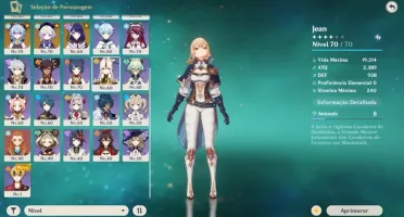 CONTA GENSHIN AR56 10 PERSONAGENS 5 ESTRELAS