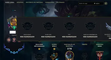 Unranked com TODOS os Champs e 112 Skins ( SUP / JG )