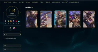 Unranked com TODOS os Champs e 112 Skins ( SUP / JG )