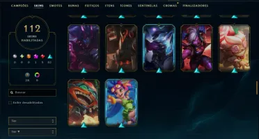 Unranked com TODOS os Champs e 112 Skins ( SUP / JG )