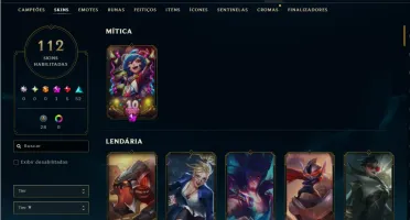 Unranked com TODOS os Champs e 112 Skins ( SUP / JG )