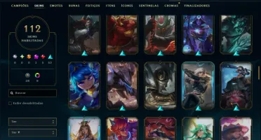 Unranked com TODOS os Champs e 112 Skins ( SUP / JG )