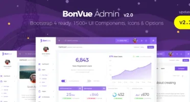 BonVue v2.1 - Template Administrativo HTML com Bootstrap 4